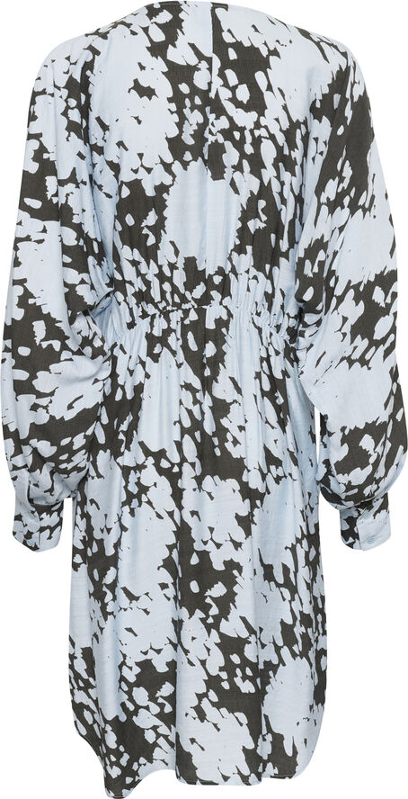 Kaffe KAlouise Dress Grey/blue graphic cloud
