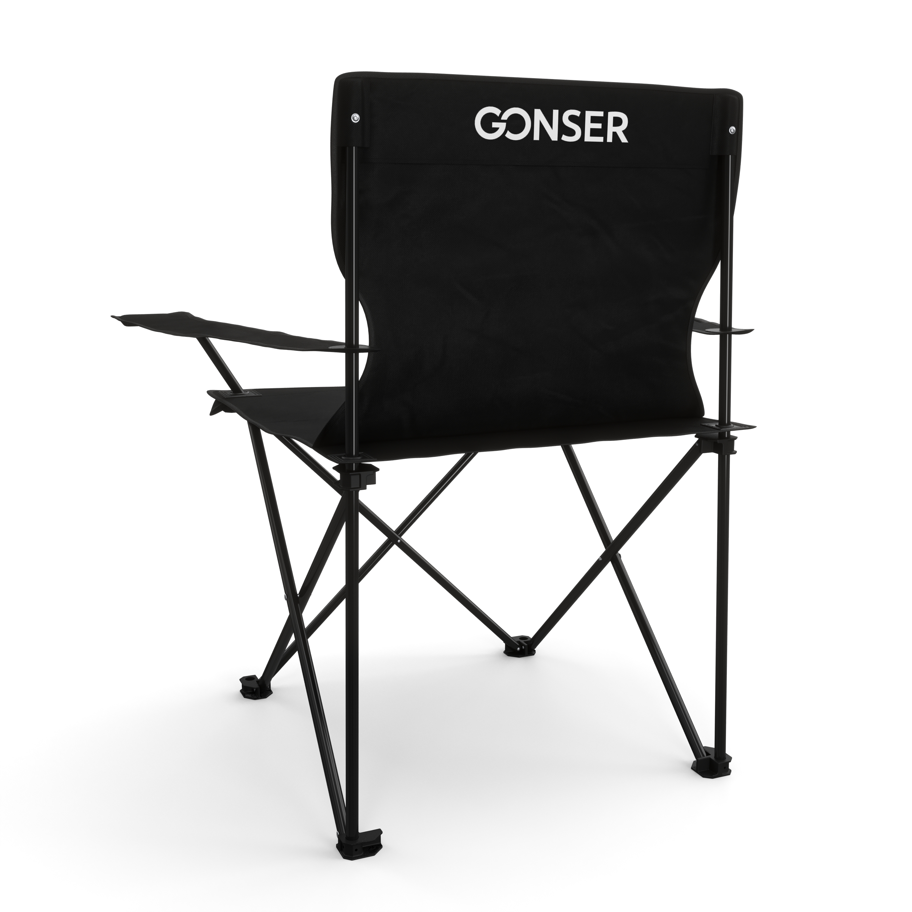 Campingstuhl 4er Set schwarz