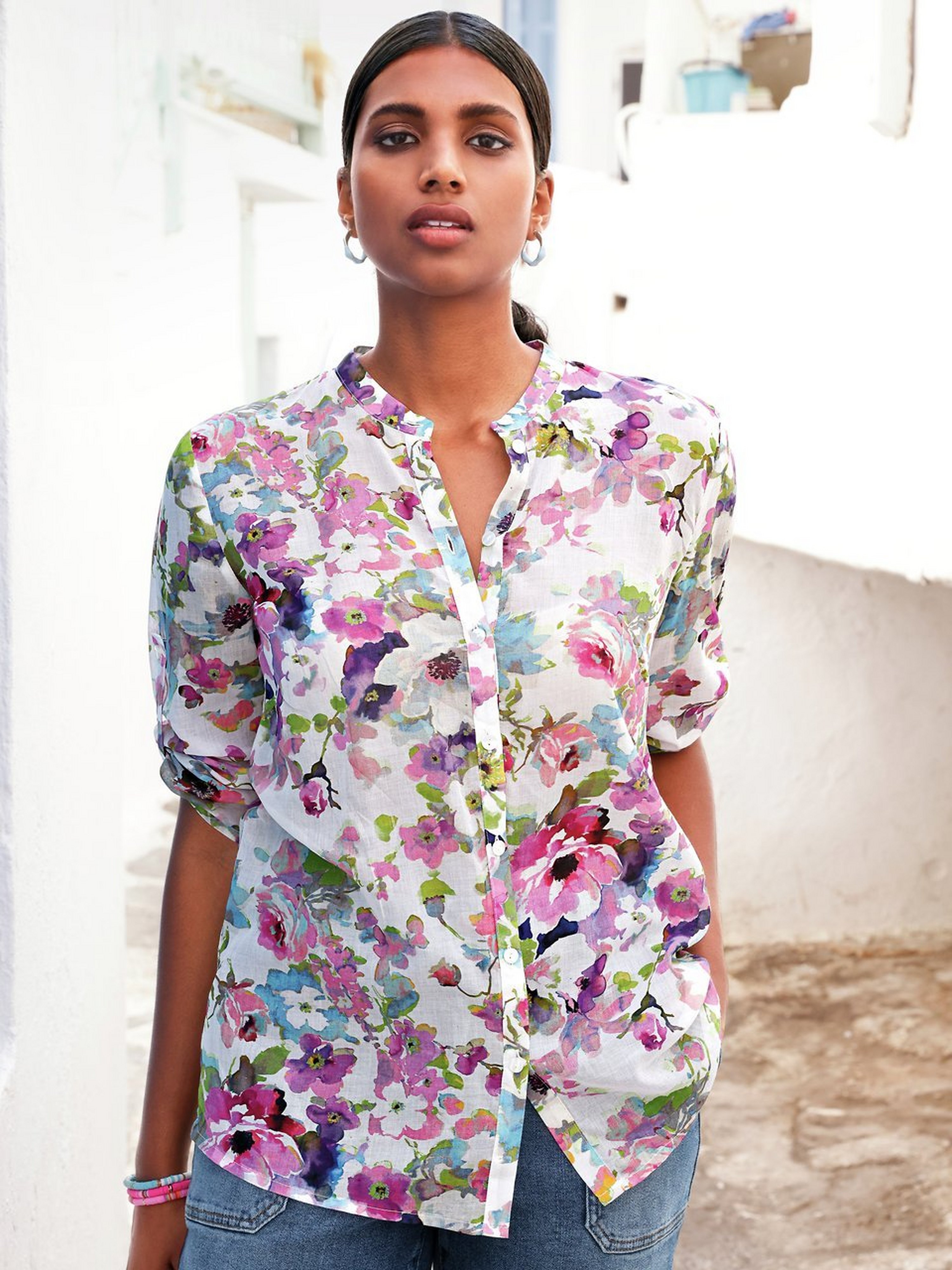 Bluse mit 3/4-Arm