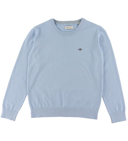 GANT Bluse - Strick - Shield Classic+ - Frisch Blue