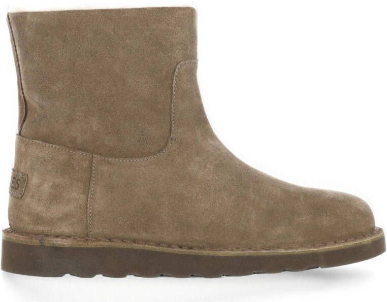 SHABBIES Enkelboots Dames Palissa L Maat: 36 Materiaal: Suède Kleur: Bruin
