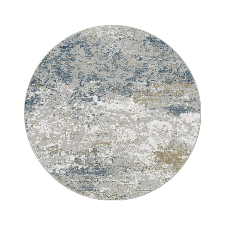 Rond modern vloerkleed - Carlton Blauw 7777