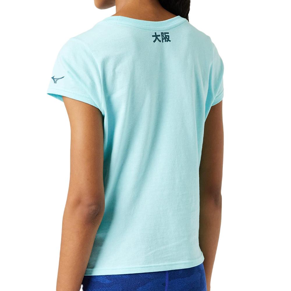 Mizuno T-shirt Bleu Femme technique Mizuno Athletic