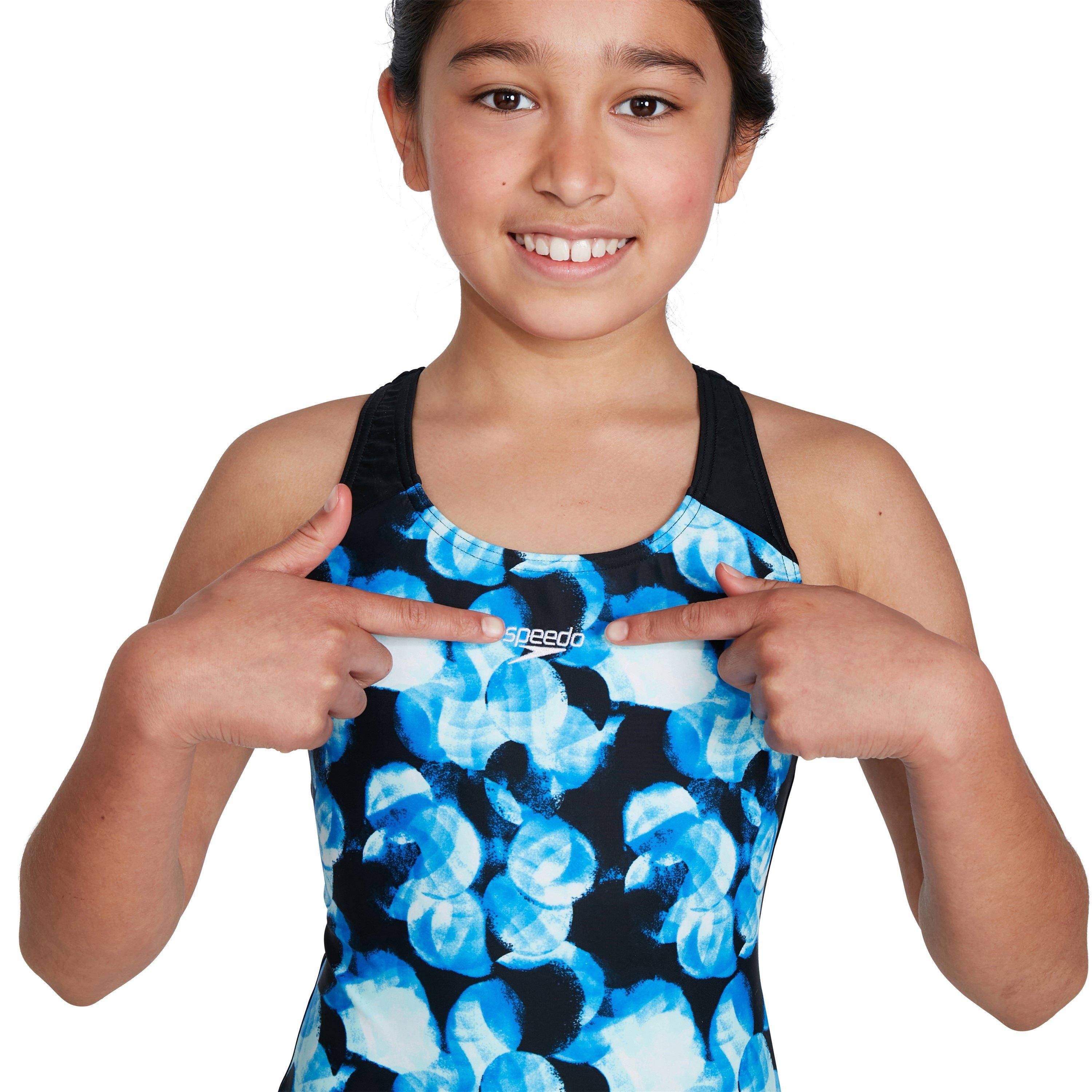 Speedo Allover Splashback Swimsuit Junior Girls