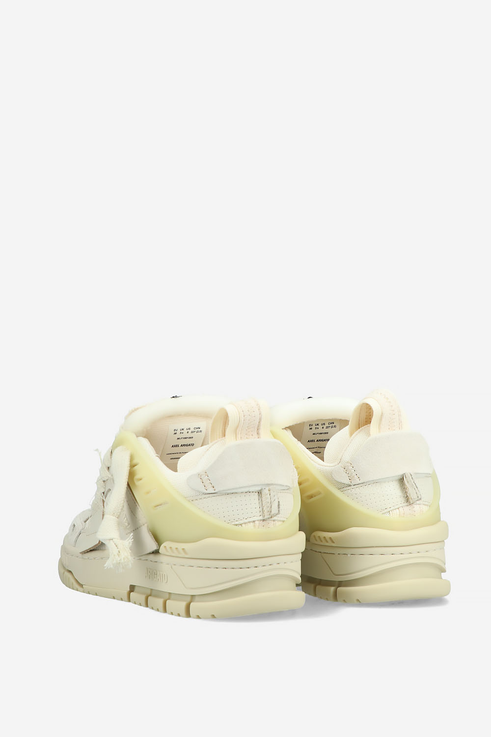 Area patchwork leather sneakers