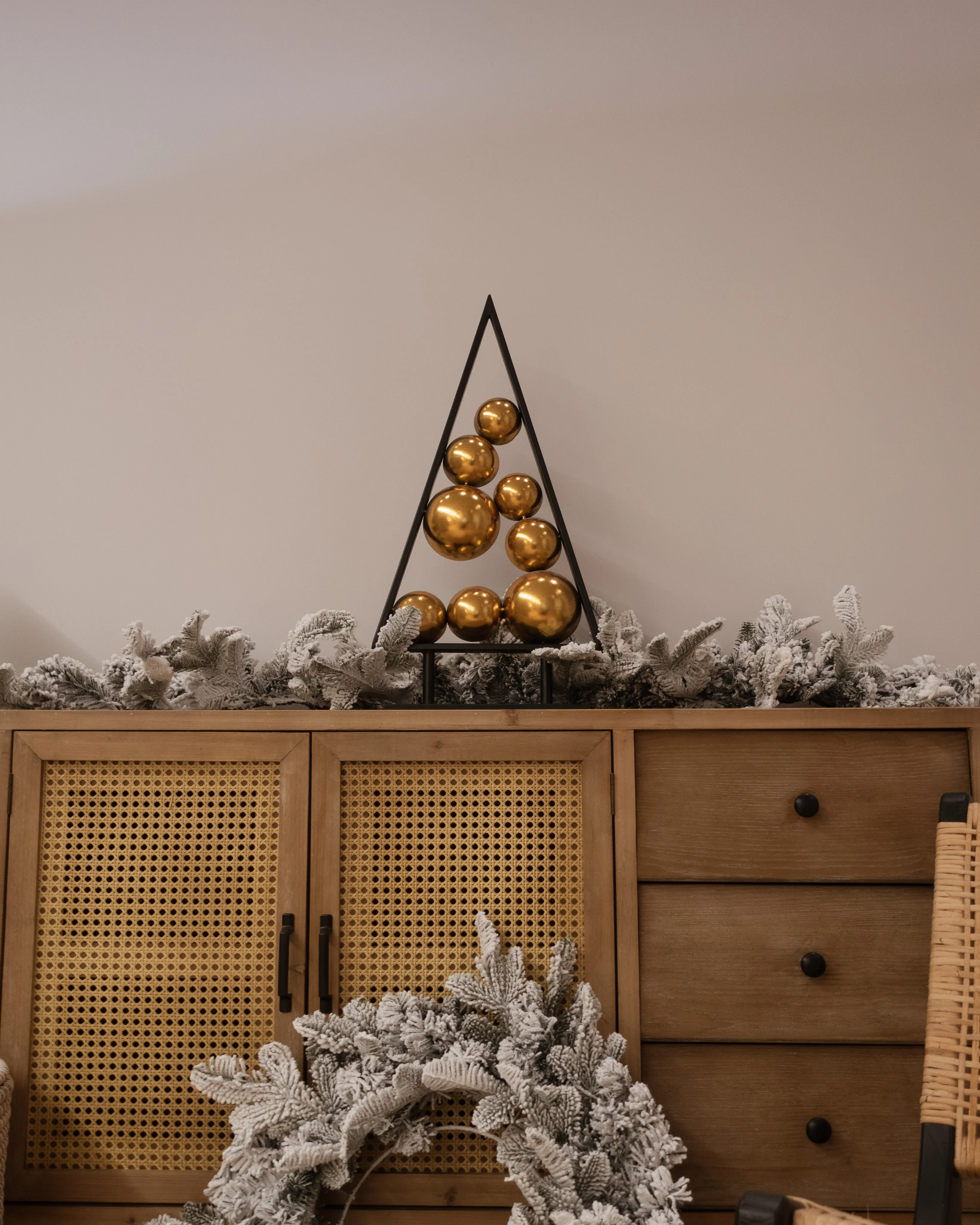 Kerstdecoratie RANUA Kerstboom 65 cm Goud