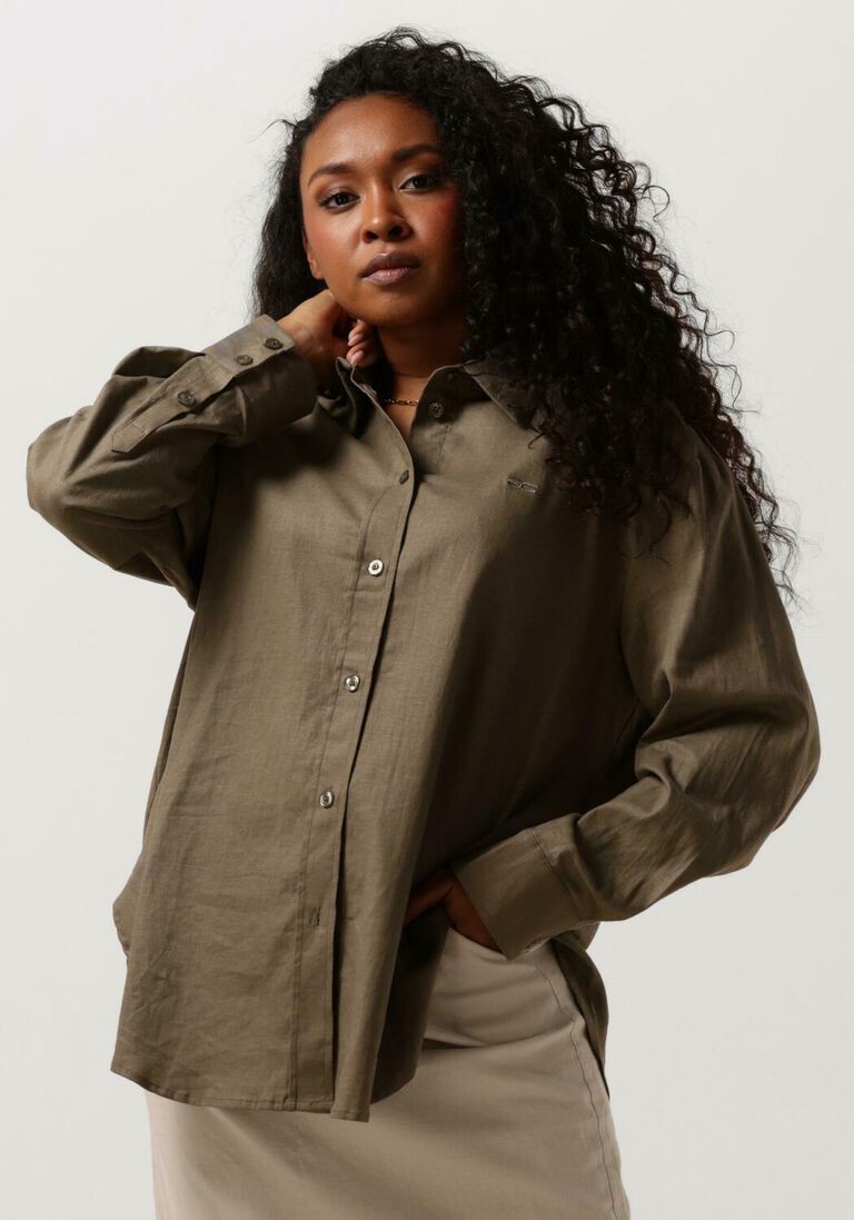 GESTUZ grijze gestuz blouse lizagz oz linen shirt