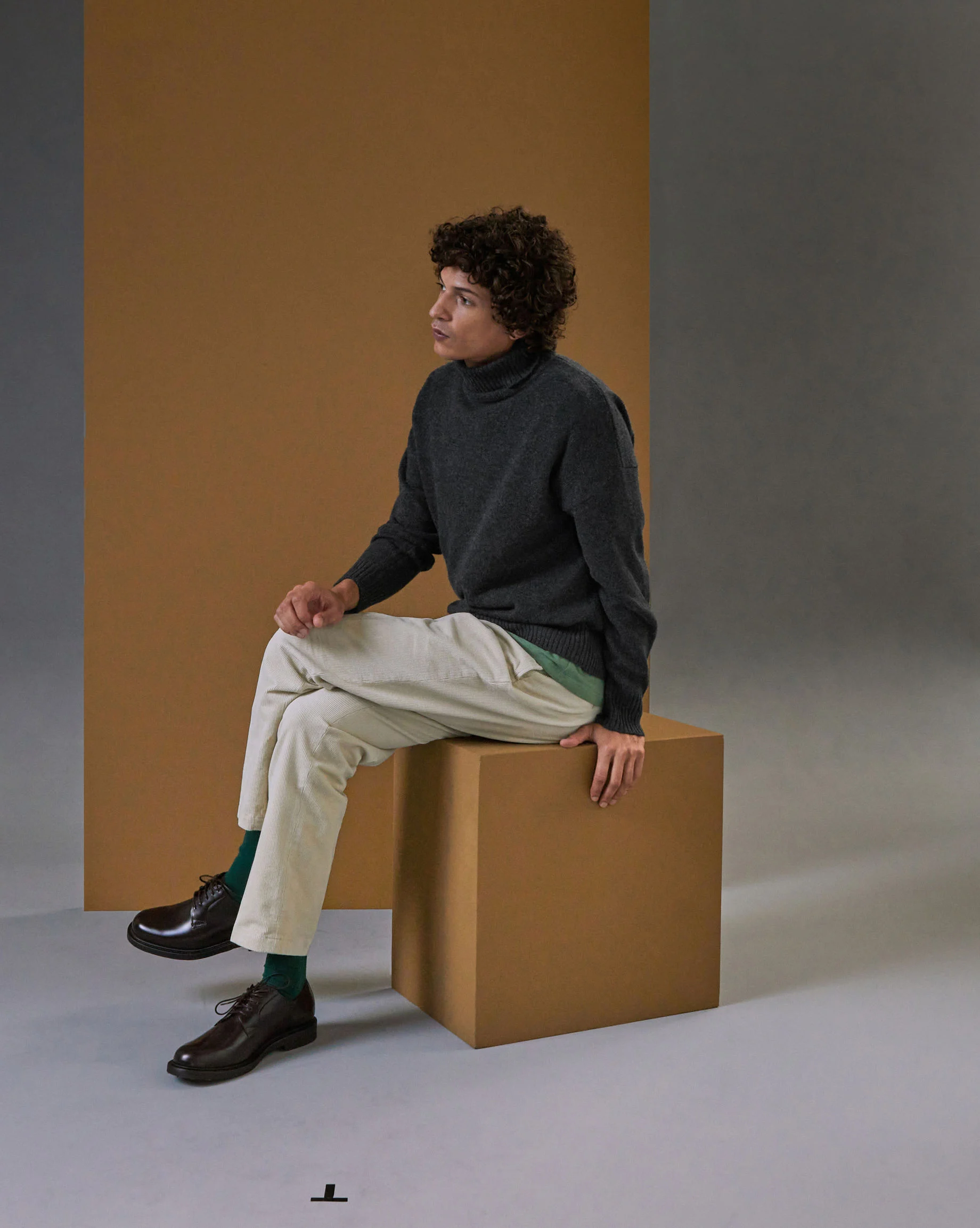 Pull col roulé en cachemire | Gris