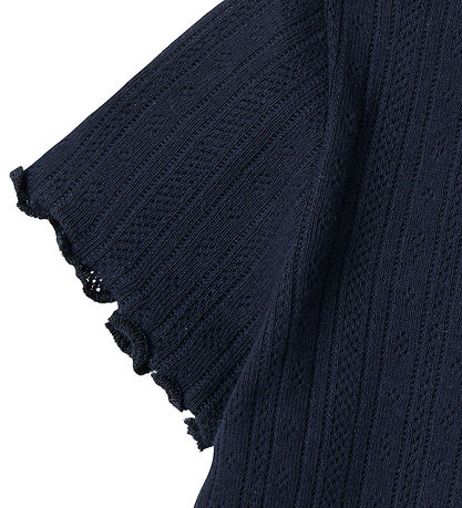 Name It T-Shirt - NmfVilke - Navy Blazer m. Lochmuster