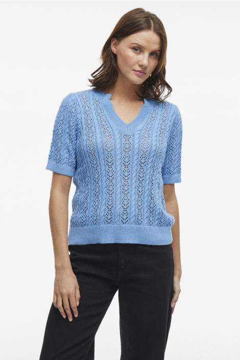Vila blauwe dames t-shirt