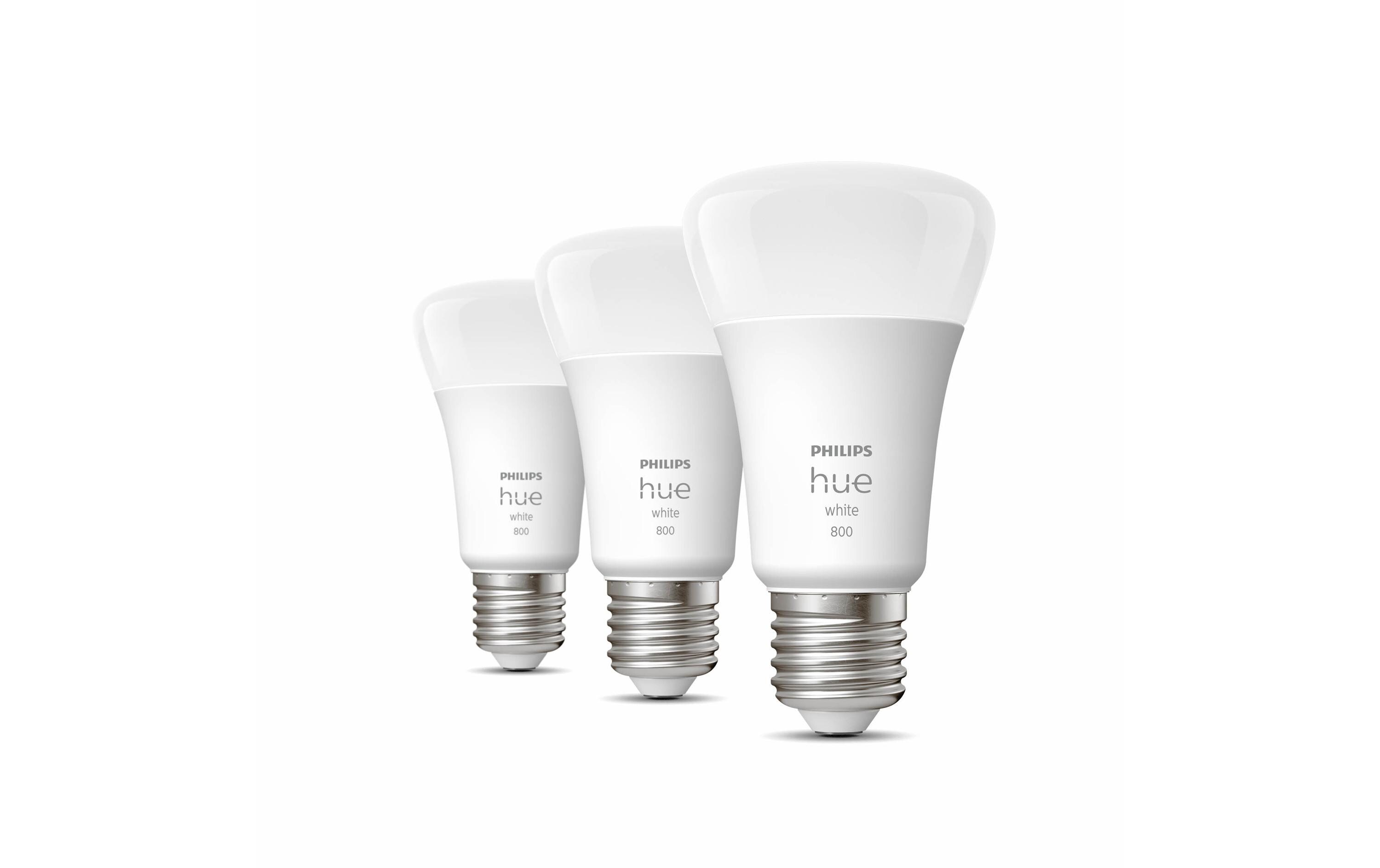 Leuchtmittel White E27 Dreierpack 3 x 800 lmPer Bluetooth steuerbares Hue E27-Leuchtmittel