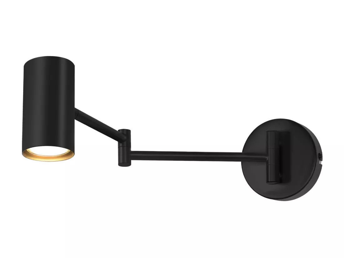 NETTLIFE Applique murale intérieure noire - Applique murale vintage Chambre à coucher GU10 - Sans ampoule