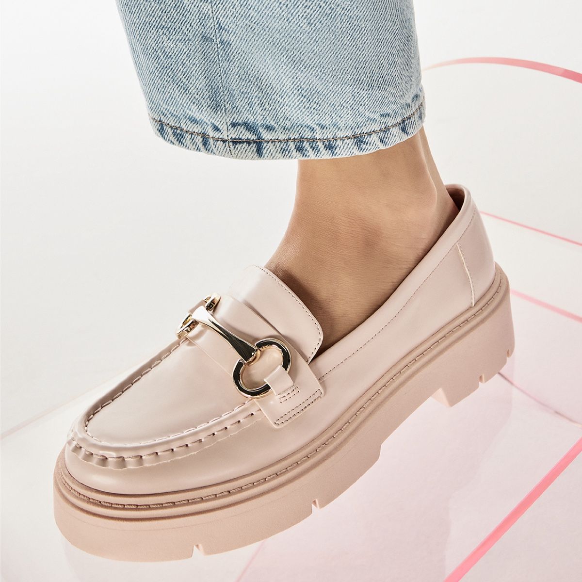 Miska Light Pink Women Loafers & Oxfords