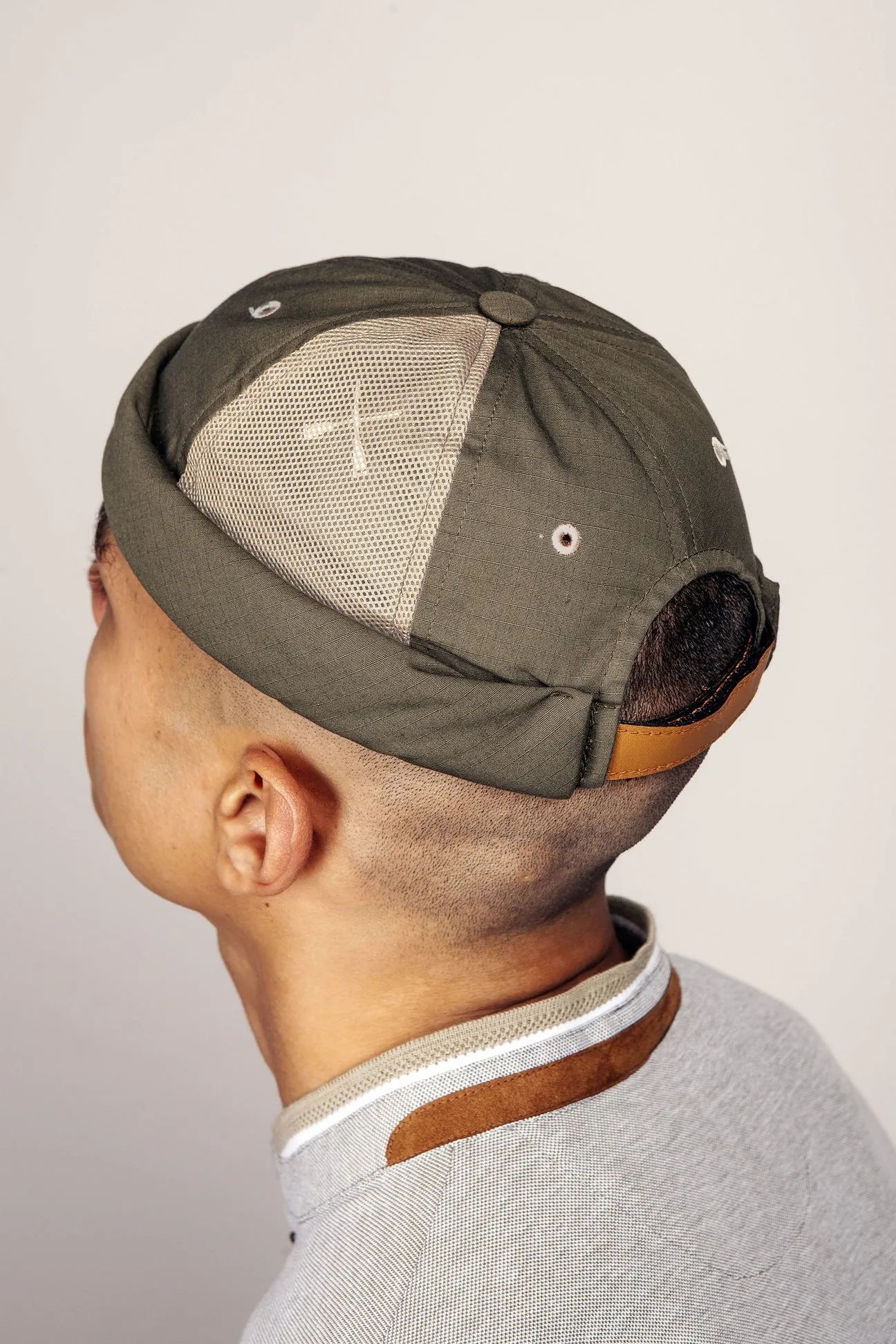 Bonnet docker Miki ripstop & imperméable Béton Ciré
