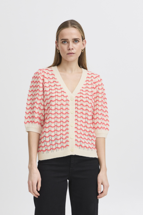 Ichi beige dames vest