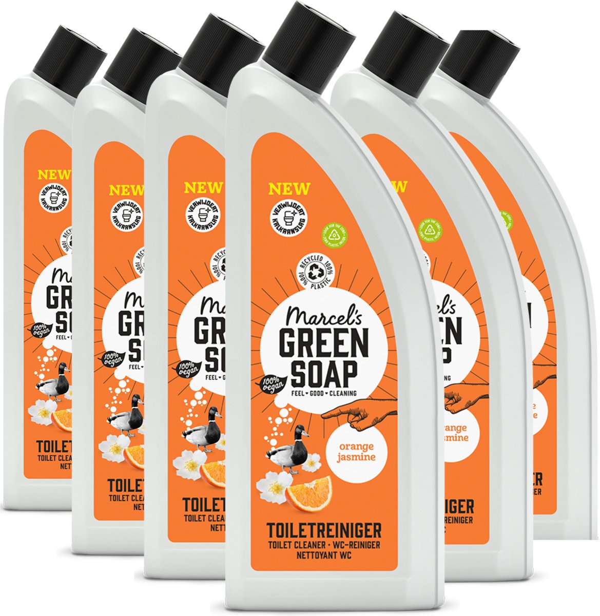 6x Marcel’s Green Soap Toiletreiniger sinaasappel & jasmijn (750 ml)