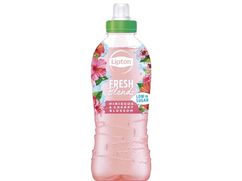 Lipton Ice Tea Fresh Blends Hibiscus & Cherry Blossom 6 Stü Zuckerarmer Eistee mit Hibiskus- und Kirschblütenaroma