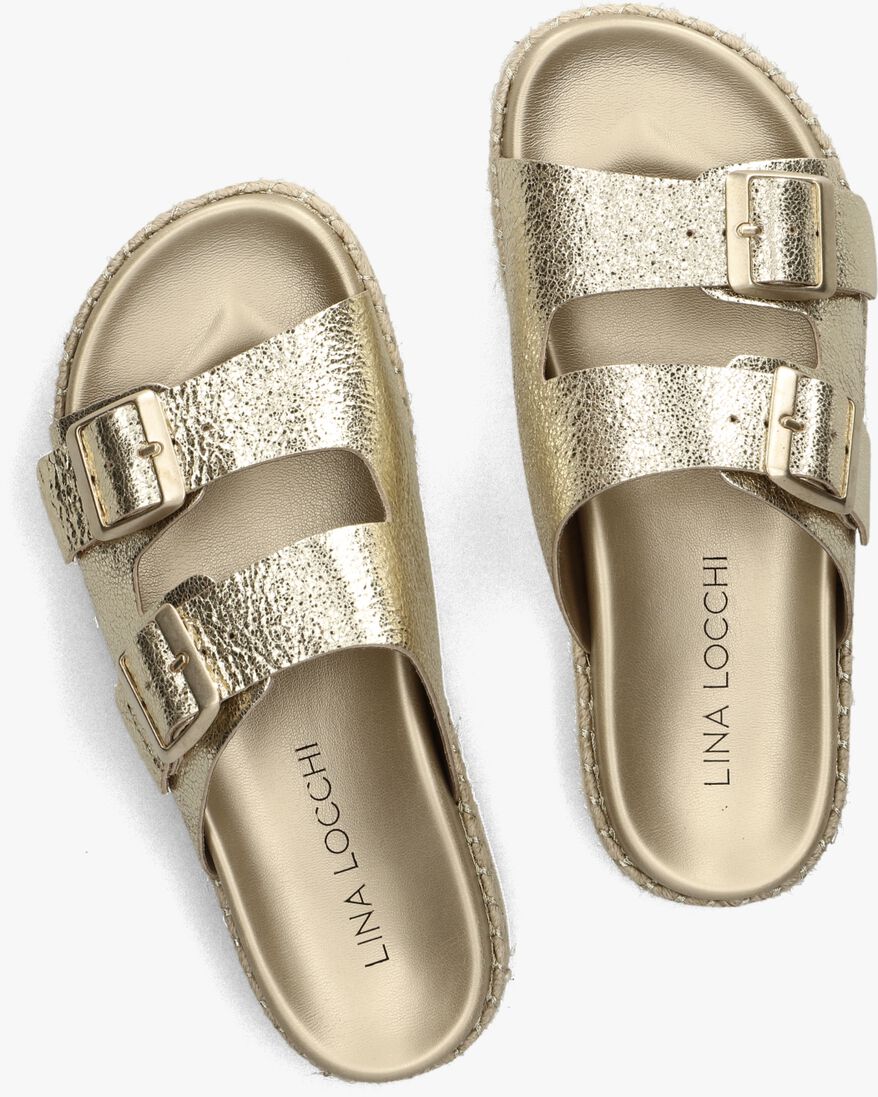 gouden lina locchi slippers met 2 gesp slipper espa zool