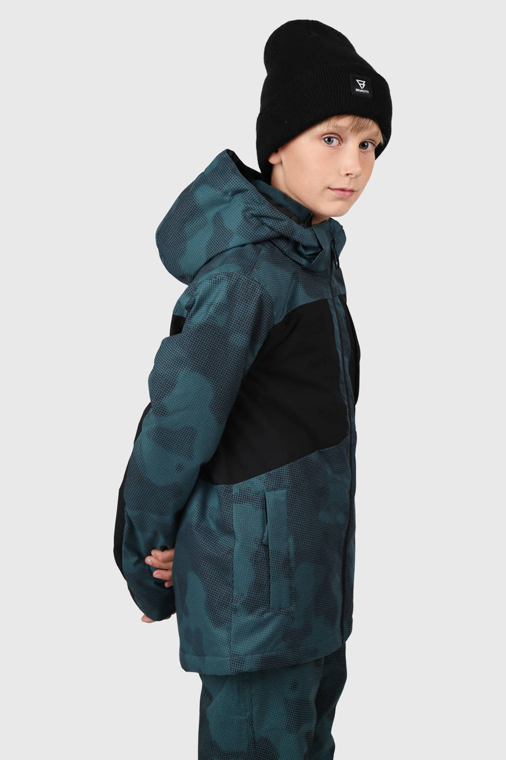 Brunotti ski-jack Aratiny-Gradient petrol/zwart
