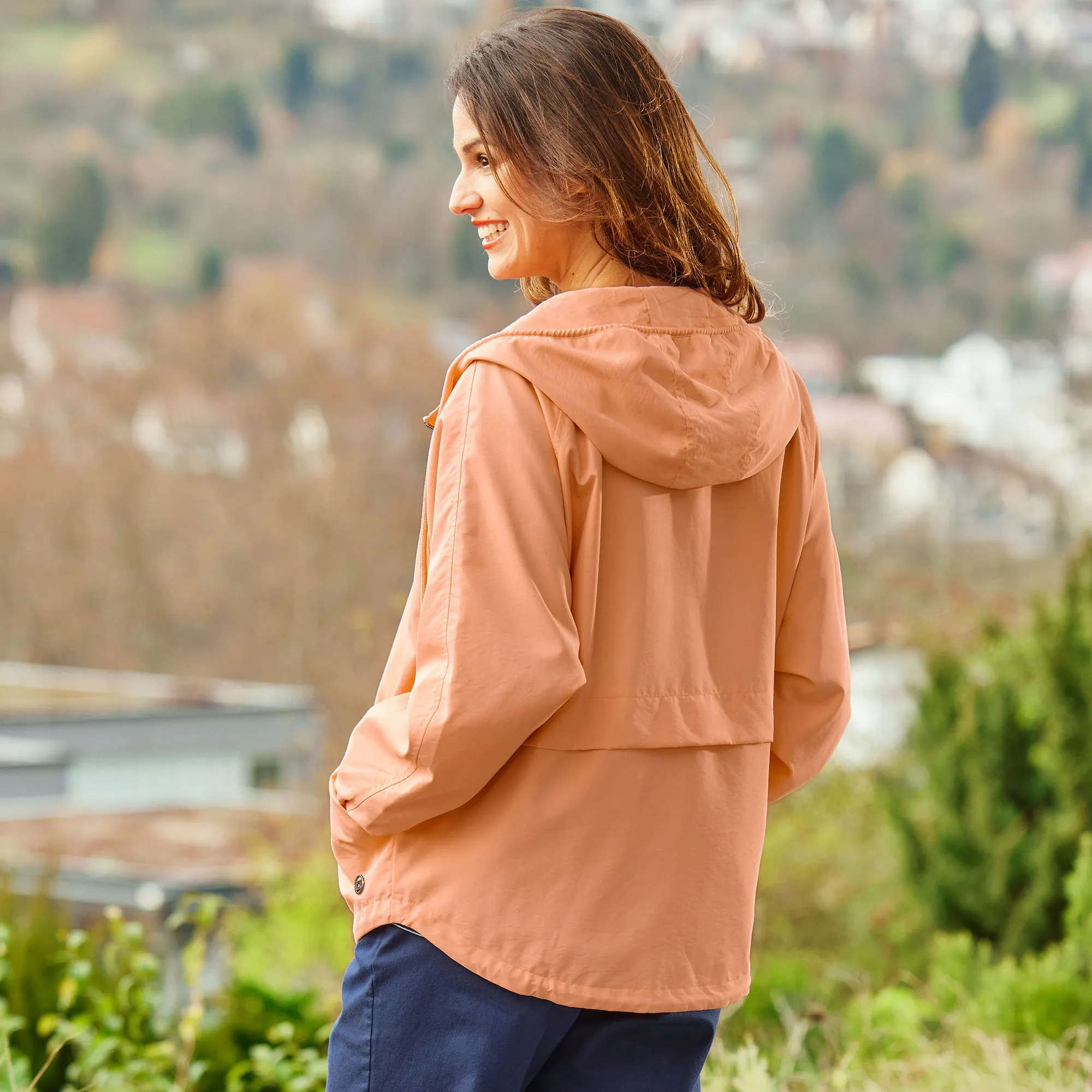 Damen-Regenjacke mit Kapuze