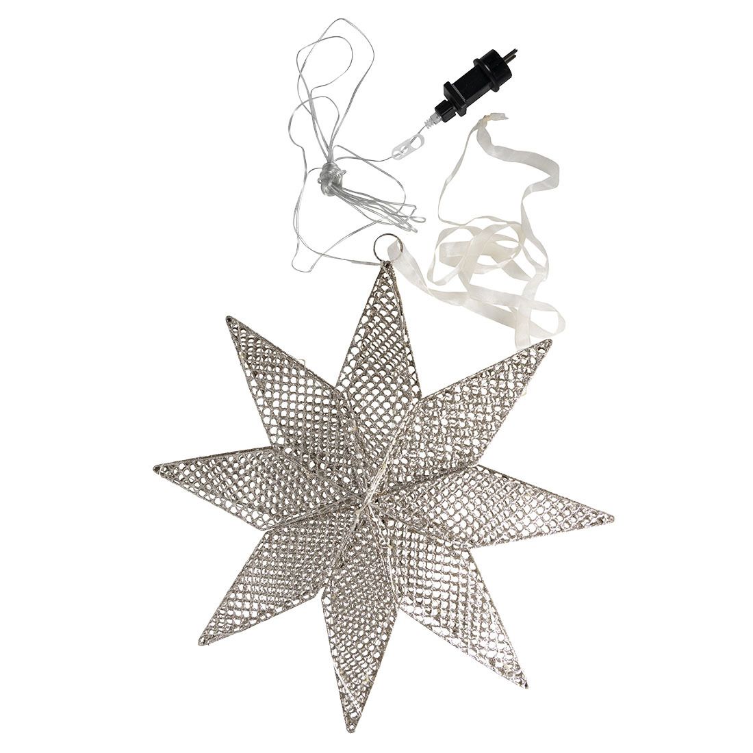 Metallstjerne med ledlys 50cm Starry Champagne-gull