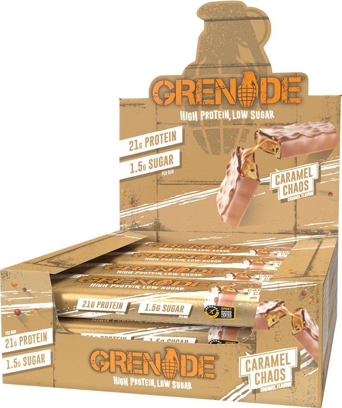 Grenade - Protein Bar - Caramel Chaos - 720 Gram - 12 Repen
