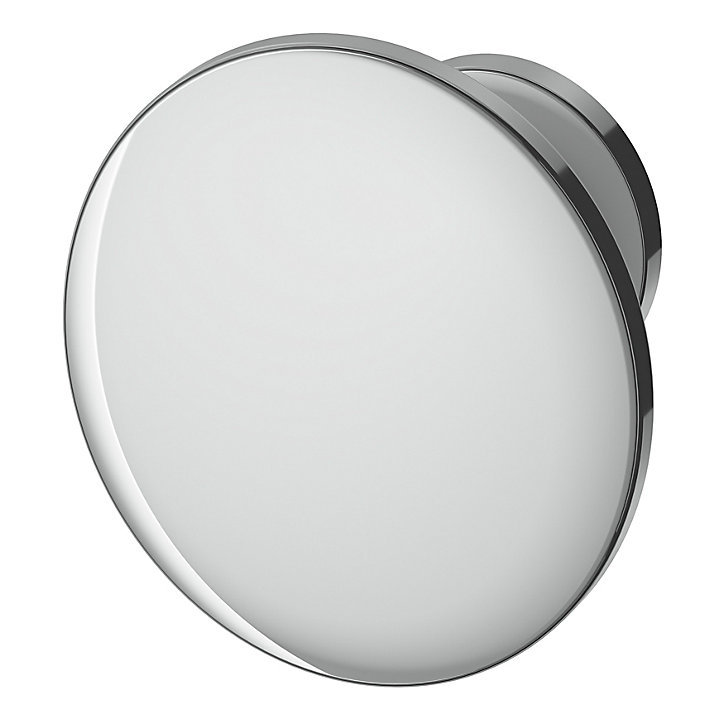 Bouton de meuble arrondi Primel GoodHome effet chromé Ø2.9 x l.2,9 mm x h. 2.1 cm