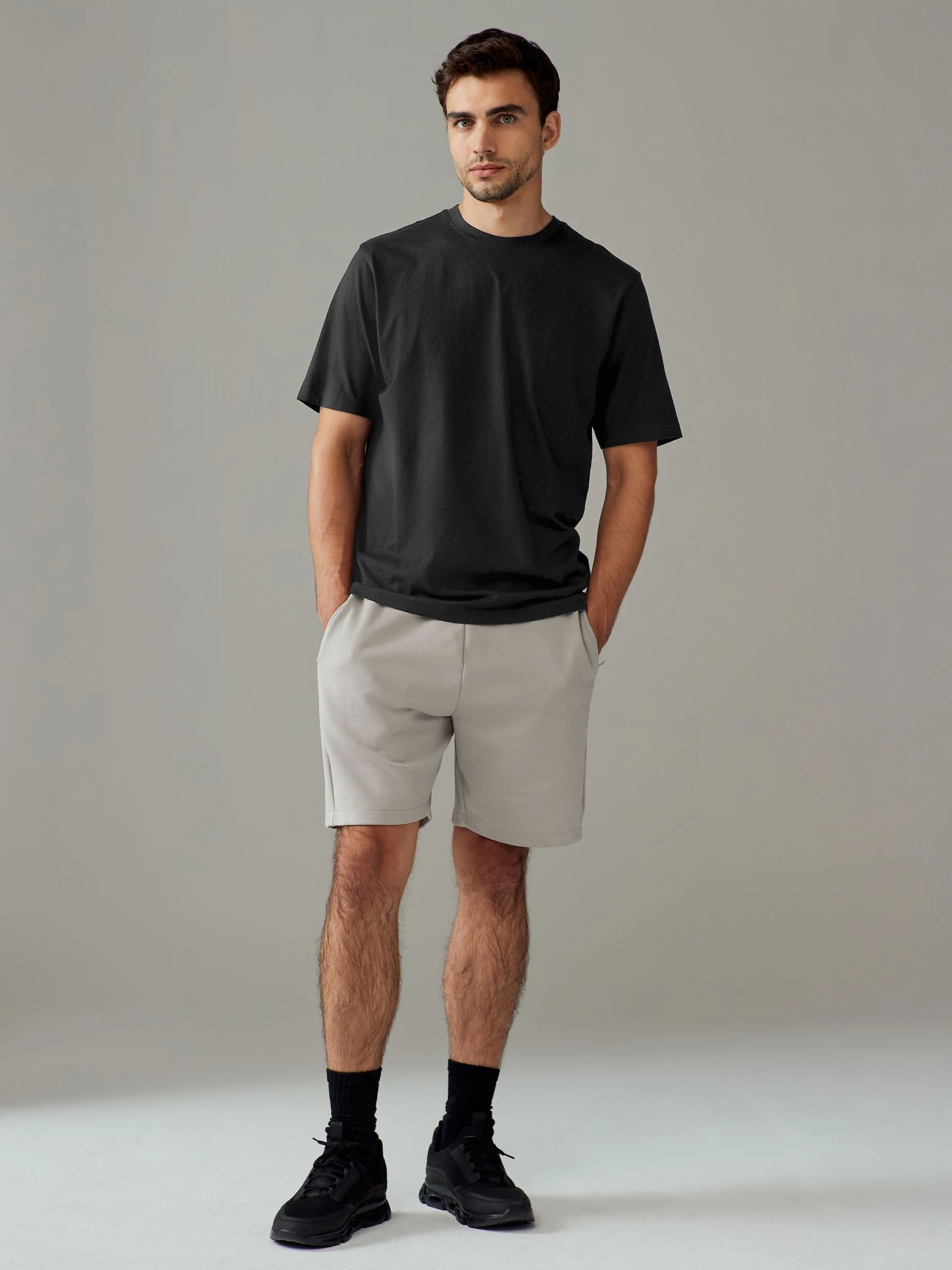 Zwart - Normale Pasvorm - Essential katoenen T-shirts verpakking van 6
