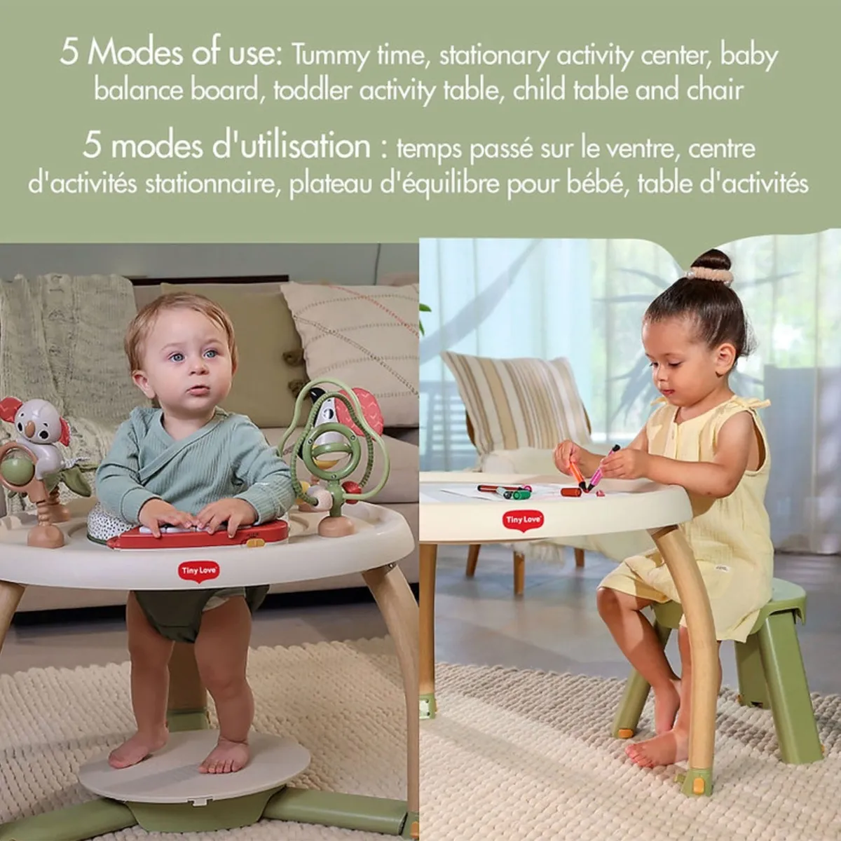Tiny Love Exerciseur Centre d'Activités Stationnaire 5-en-1 Here I Grow - Boho Chic