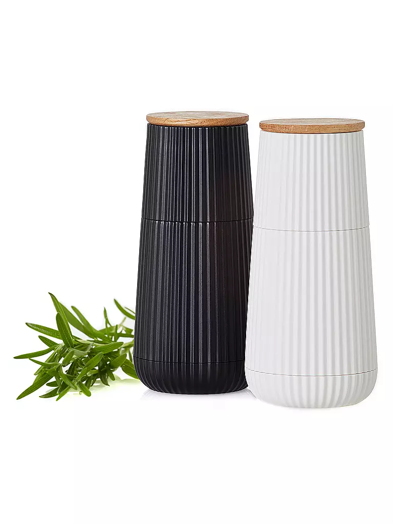 AD HOC Salz- und Pfeffermühlen Set 2-teilig 12cm SCAPE Black / White weiss