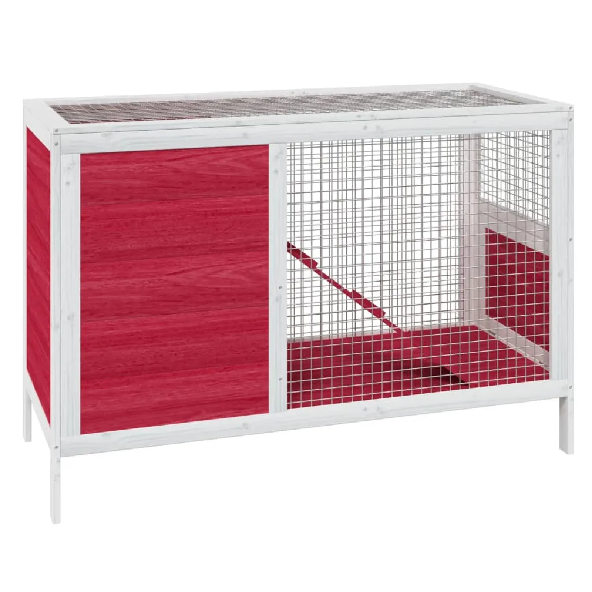 vidaXL Clapier Rougi - 103x44x69,5 cm