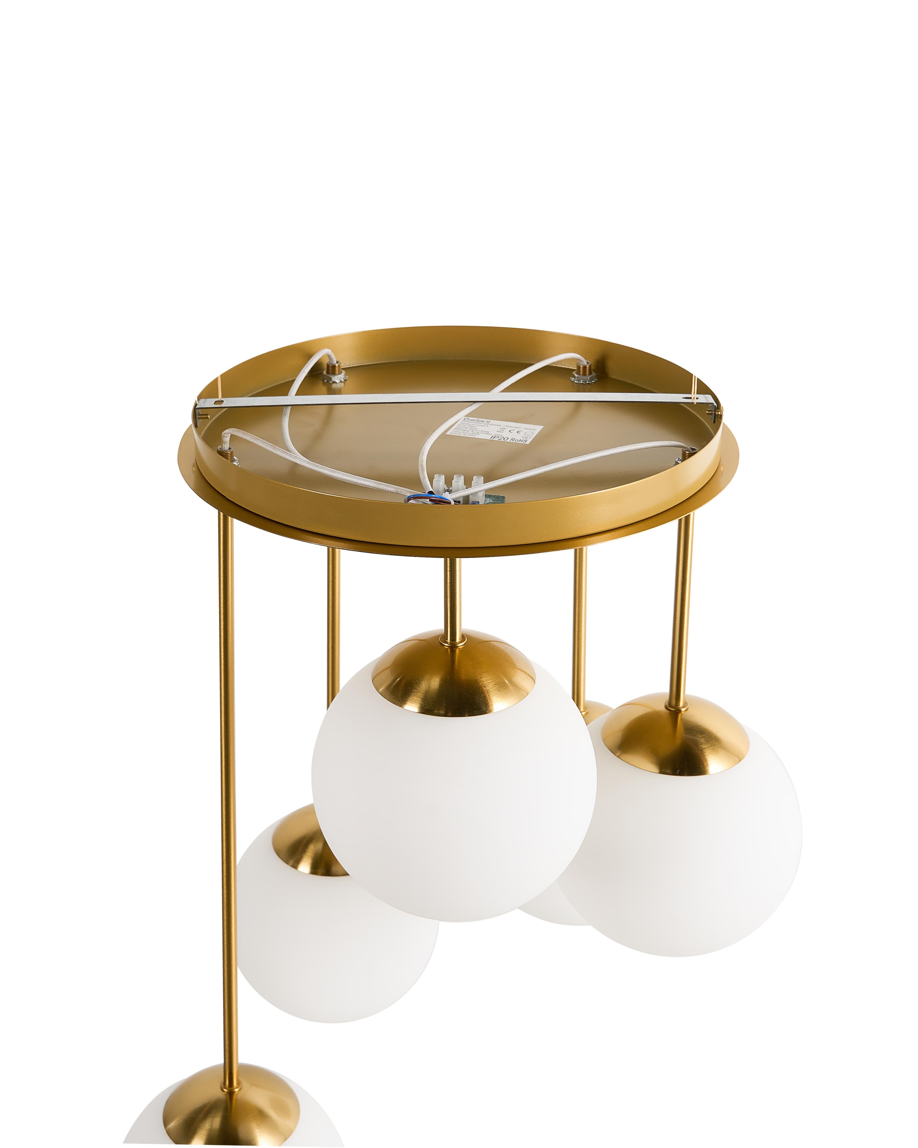5-lichts hanglamp RIANA Metaal Messing