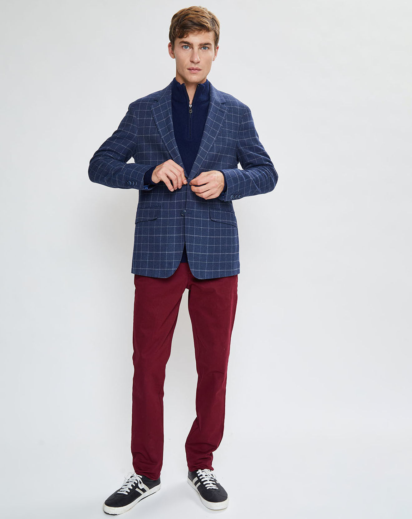 Hackett London Veste à carreaux bleu moyen