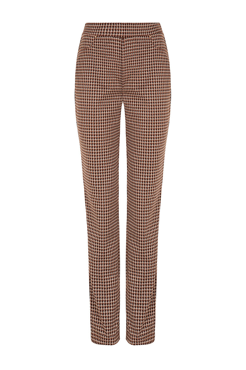 Calça legging estampada, estilo calça social - Estampa branca