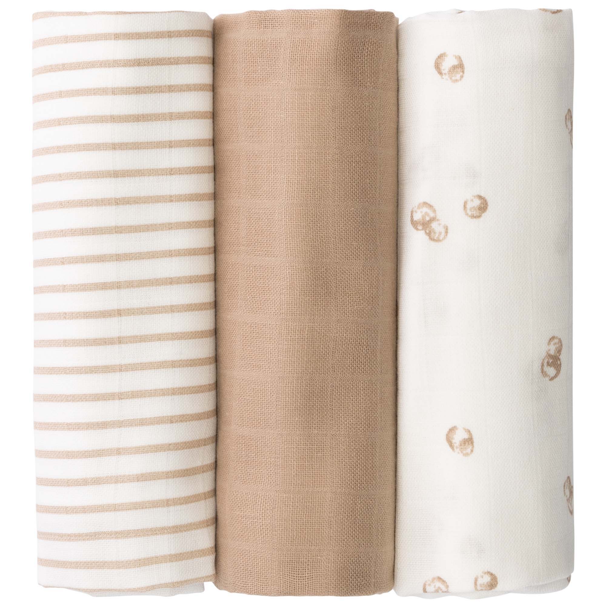Prénatal hydrofiele monddoekjes 3 stuks  beige