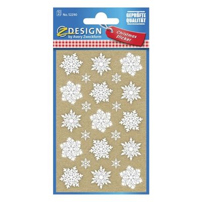 Avery - 30 stickers en sachet - 160x83x1 - flocons de neige