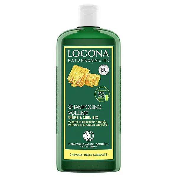 Shampoo Volumizador Logona Hair Care com Mel e Cerveja Orgânica 250ml