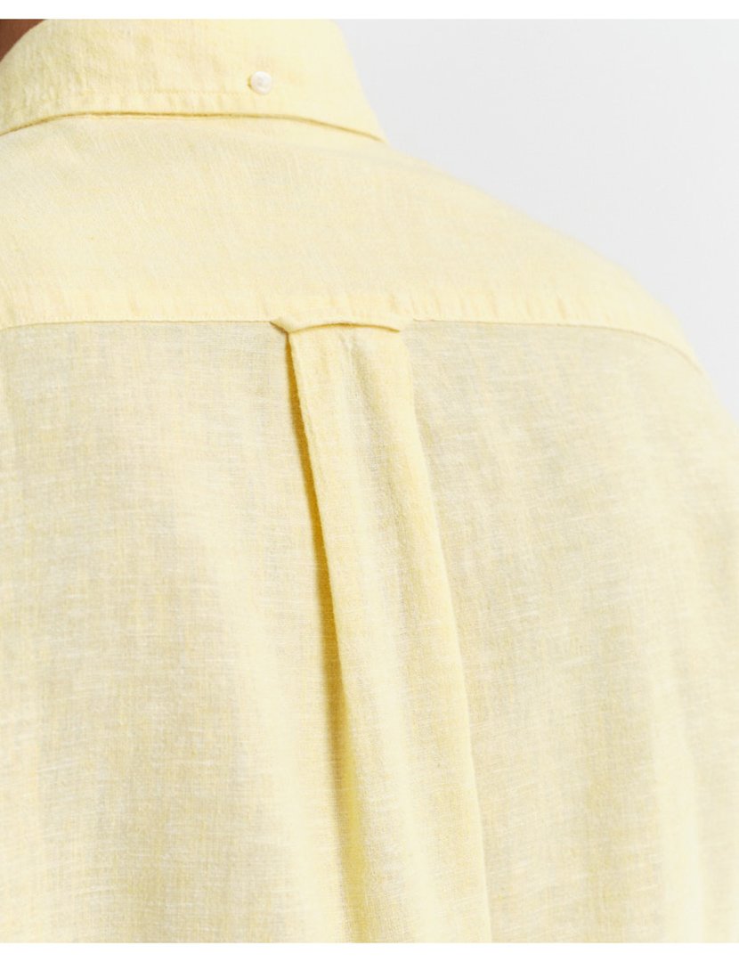 Long Sleeve Linen Shirt Yellow