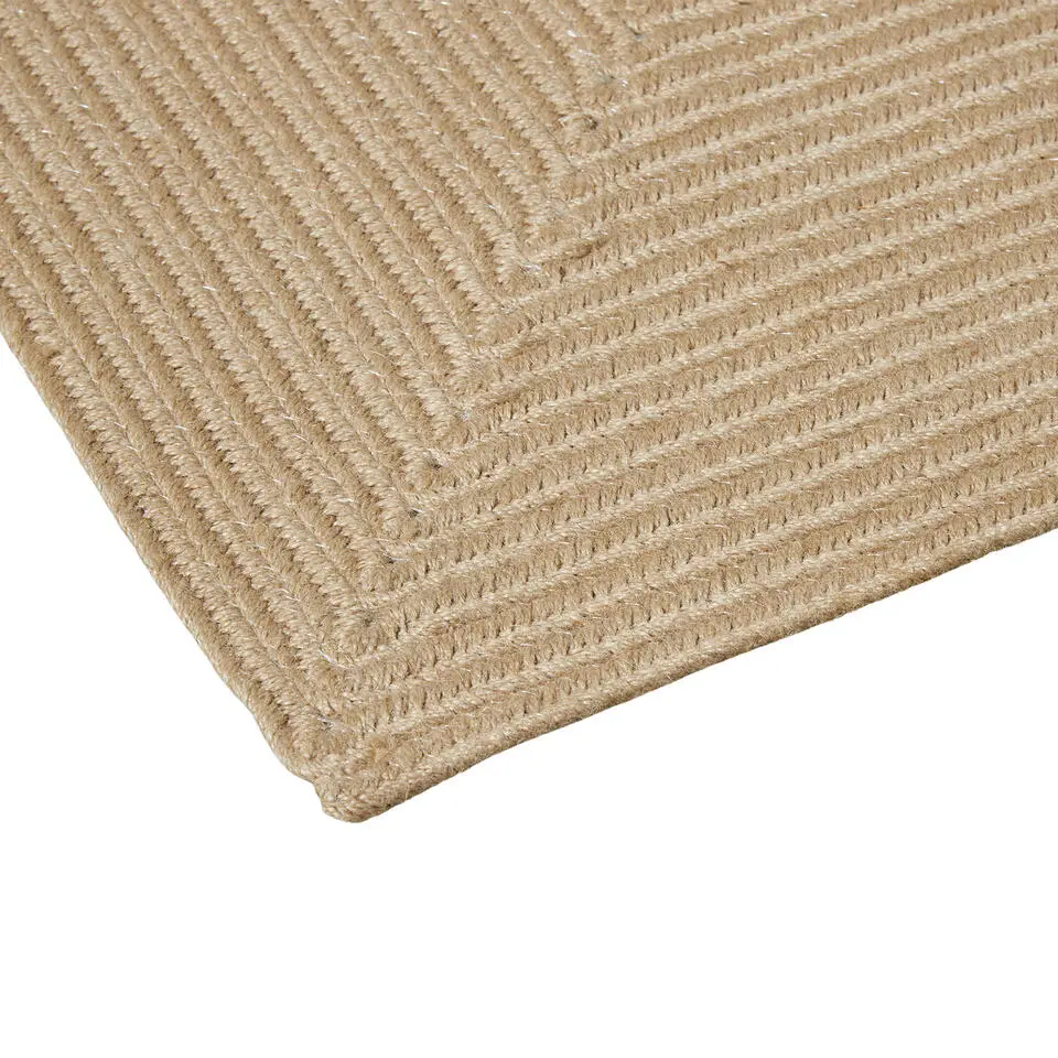 tectake® Gevlochten vloerkleed Vibe van jute, boho-stijl 60 x 90 cm