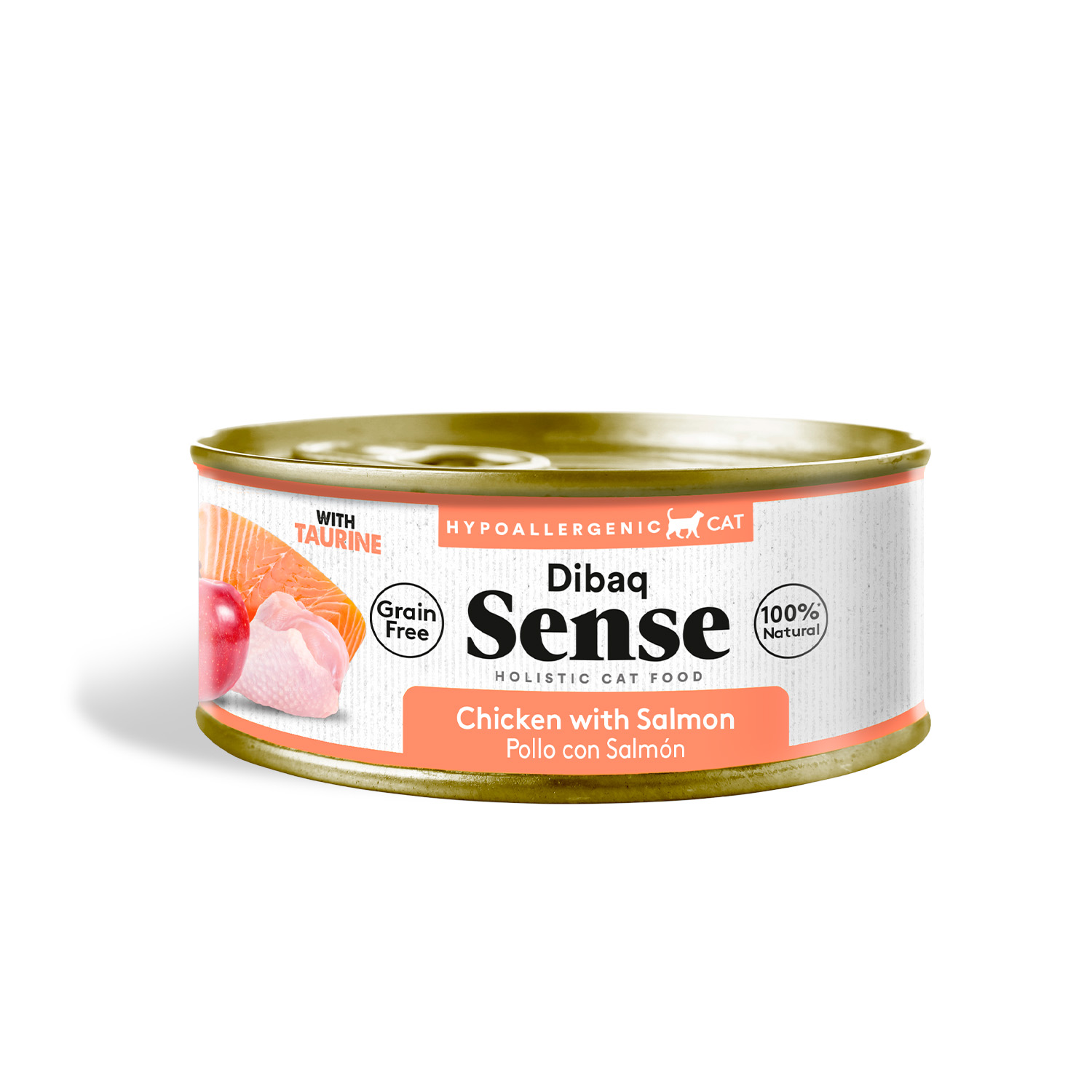 Dibaq Sense Cat Frango e Salmão com Maçã (12 unidades x 70g)