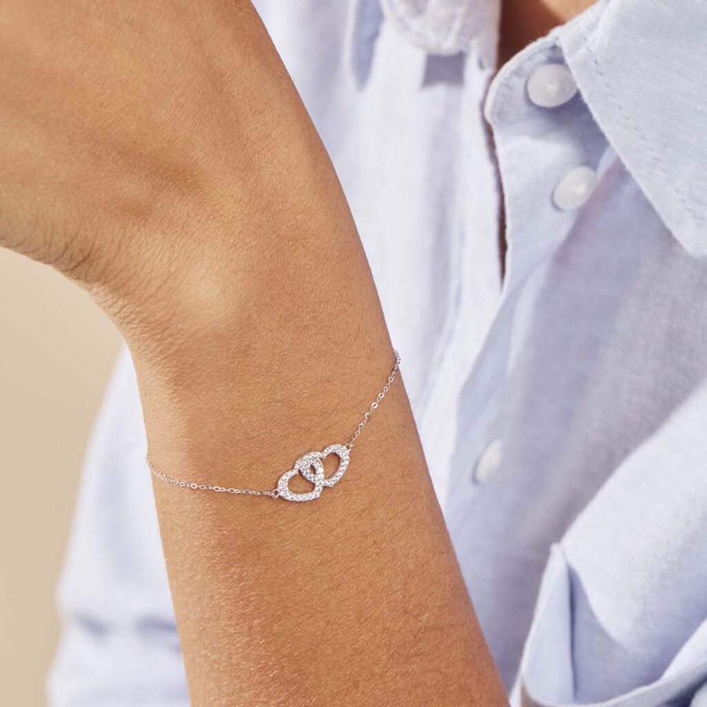 Bracelet Or Blanc Raoula Oxydes De Zirconium