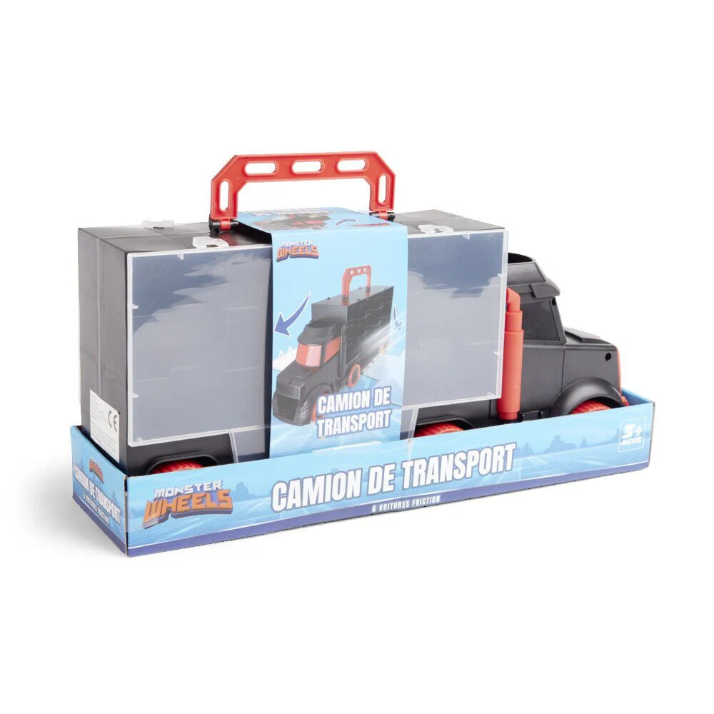 Camion de transport avec 6 voitures