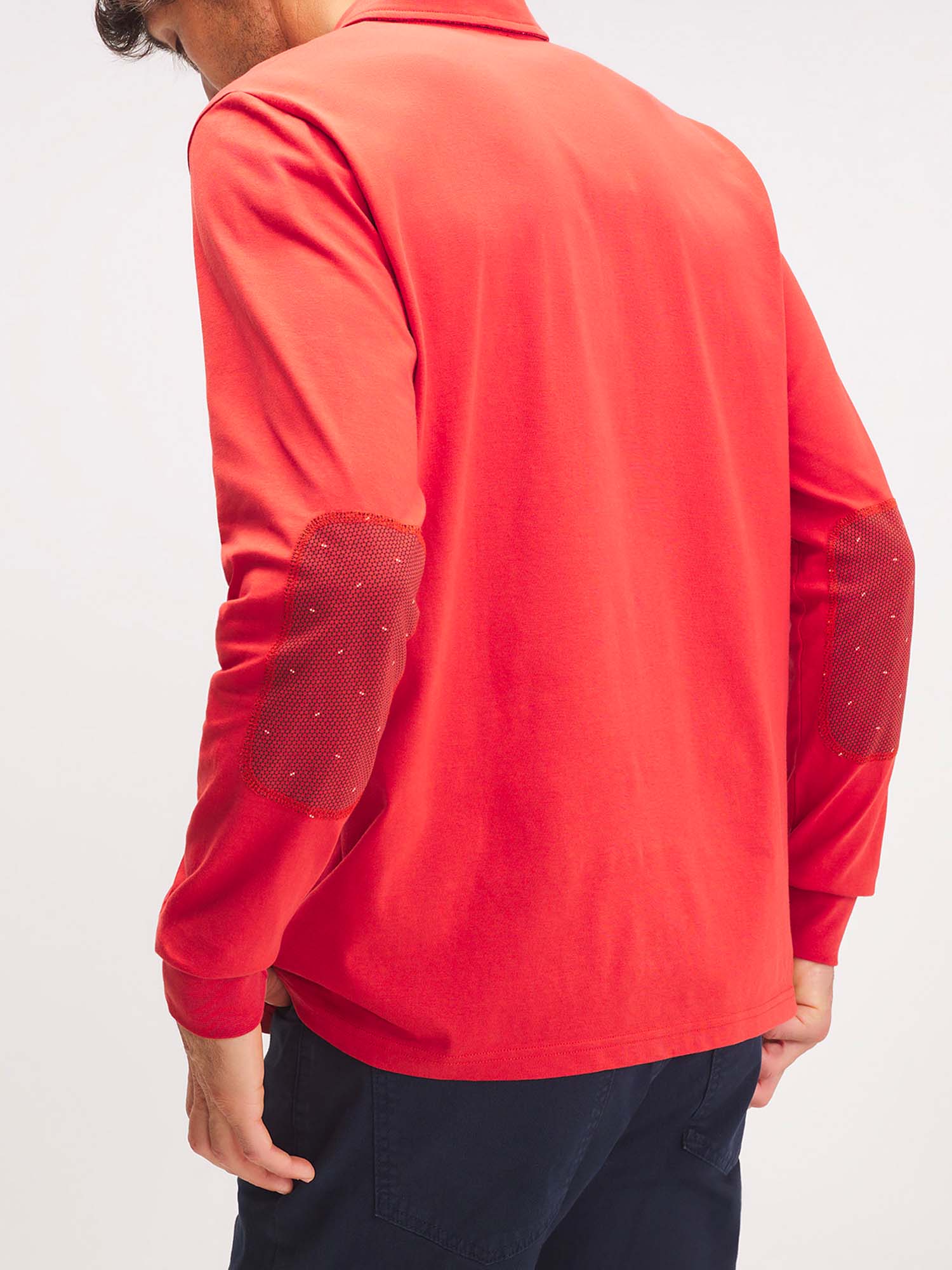 Polo Homme Manches Longues Rouge