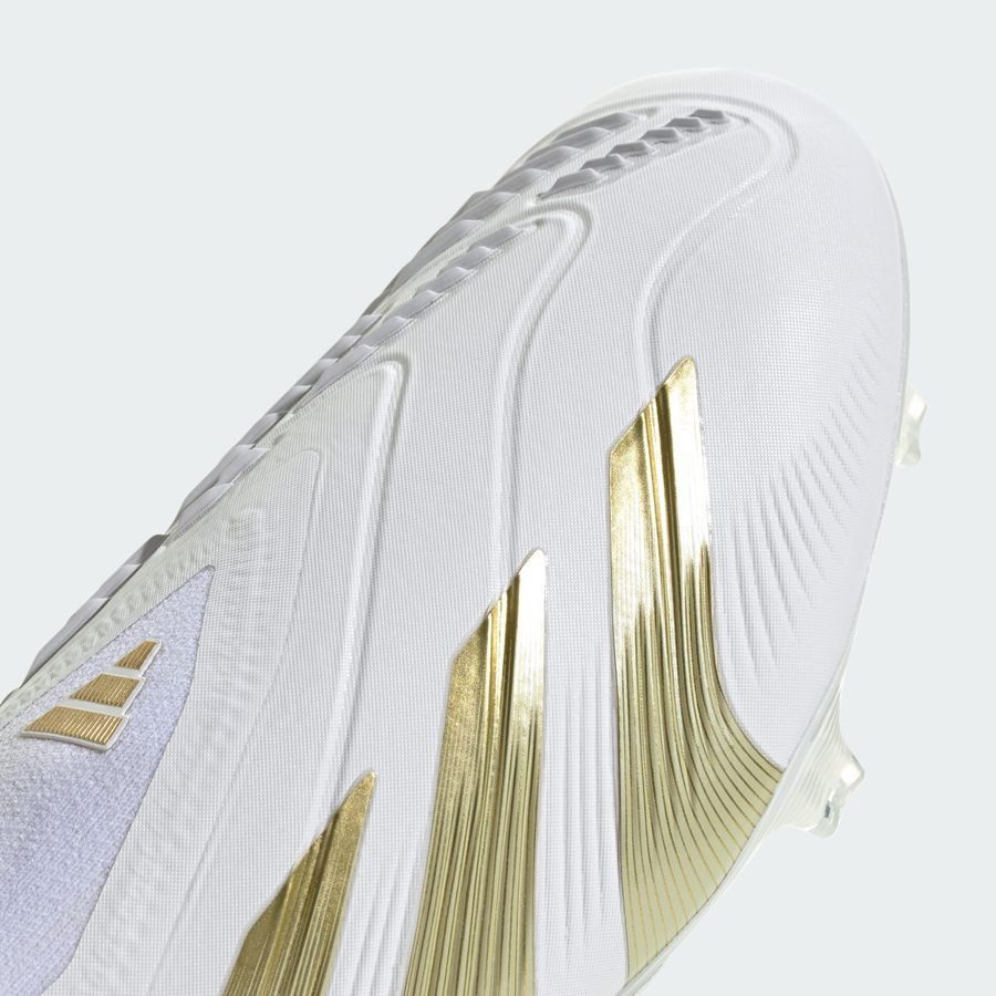 adidas Predator Elite Laceless FG Day Spark - Blanc/Doré/Blanc