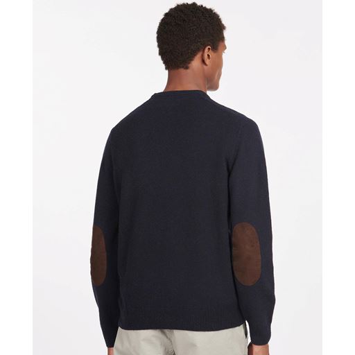 Barbour Essential Patch Crew Striktrøje, Navy, XL