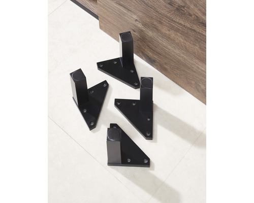 Pelipal 374 voetset zwart 2 stuks