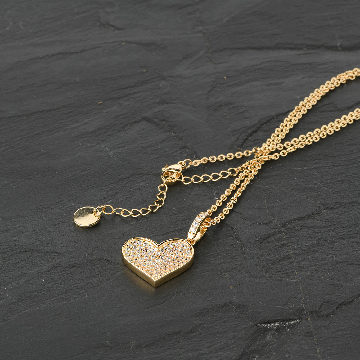 Gina Benotti Damen Kette mit Herz-Anhänger gold