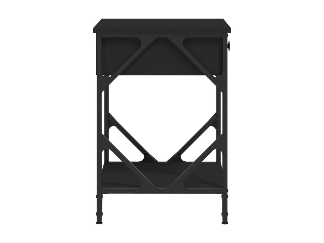 Tables de chevet 2 pcs noir 40x42x60 cm bois d'ingénierie