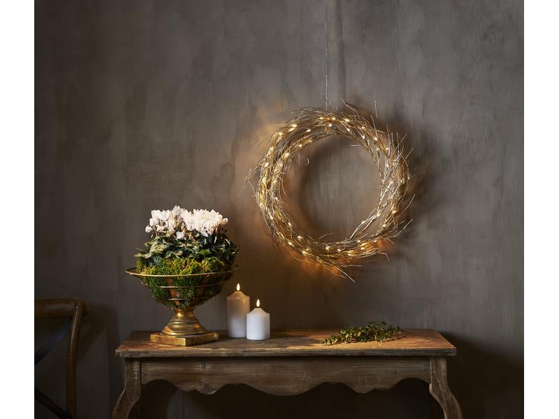 Star Trading LED-Weihnachtskranz Fizzy 50 LED, 45 cm, indoo Festlicher Leuchtkranz mit 2 Reihen