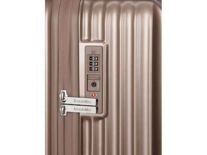 travelite Paros Trolley M erweiterbar, 63 l, Braun Reisekoffer